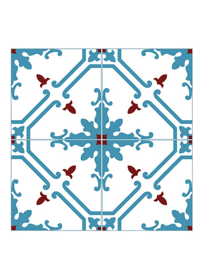 GEMWON 5-Piece Self Adhesive Waterproof Hard Tile Stickers 04 Multicolour 20x20x0.5cm