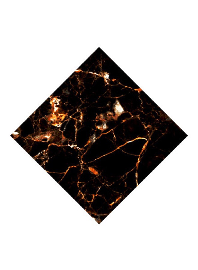 GEMWON 20-Piece Waterproof Self Adhesive 3D Ceramic Tile Stickers 08 Black/Gold 12x12x2centimeter