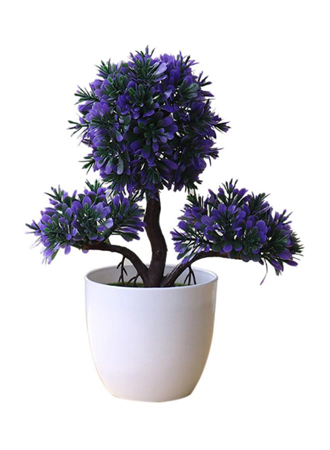 Bluelans Simulated Potted Pine Bonsai Plant Blue 