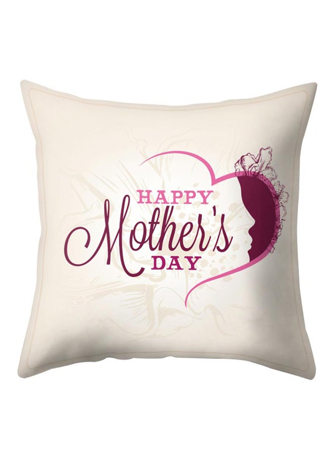 Bluelans Happy Mother's Day Printed Throw Pillow Case Beige 