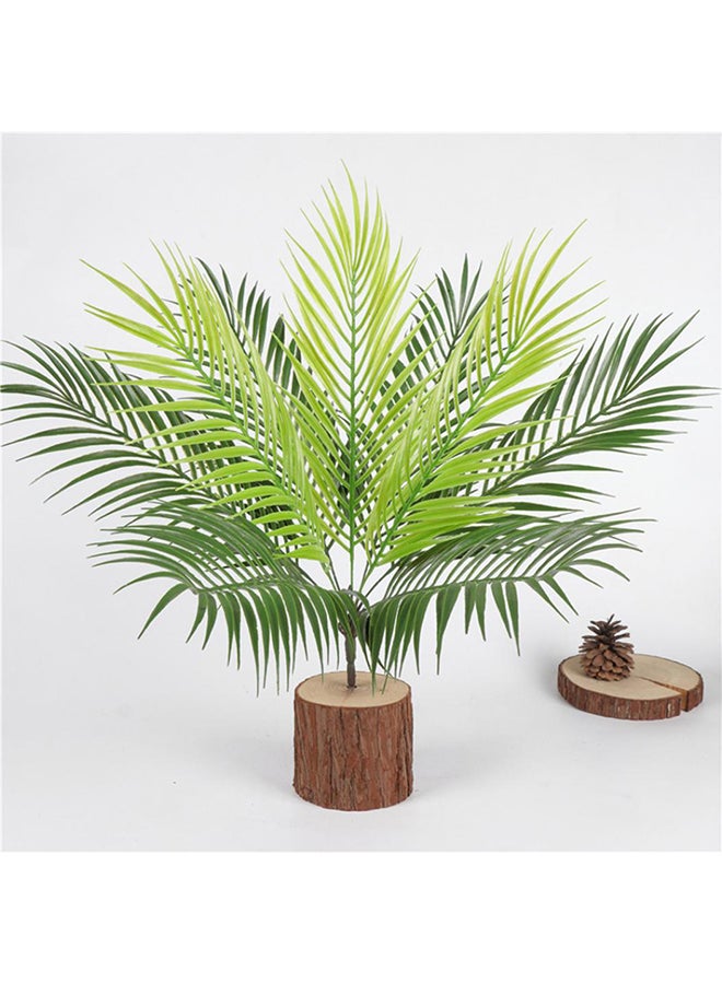 Bluelans - Artificial Plastic Potted Leaf Green one size - Image 1