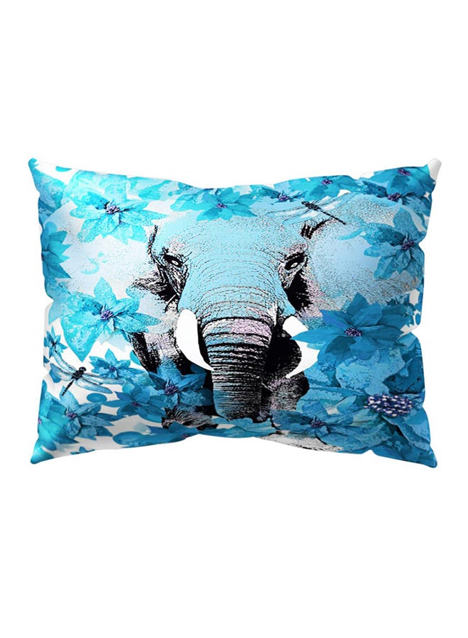 Bluelans Elephant Printed Throw Pillow Case Blue 18x8x18cm 