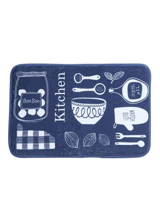 Bluelans Tableware Printed Anti-Slip Doormat Blue - Image 1