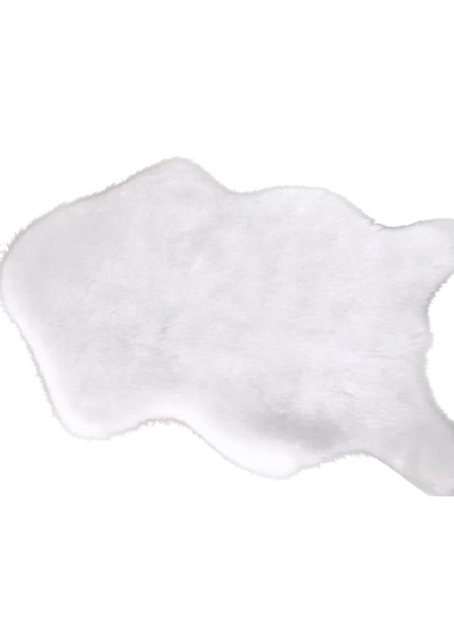 Bluelans Natural Shape Faux And Sheepskin Floor Rug White - Image 1