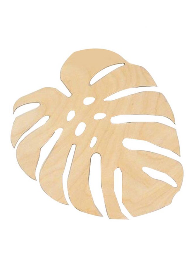 Bluelans Nordic Style Hollow Decorative Wooden Leaf Beige  - Image 1