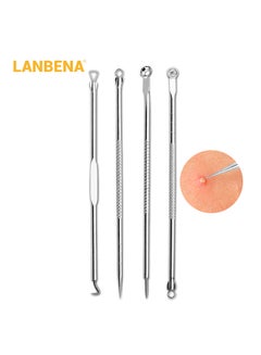 4 Piece Lanbena Household Stainless Steel Double Tip Needle Blackhead Whitehead Pimple Acne Removing Tool - v1550293998/N20845207A_4