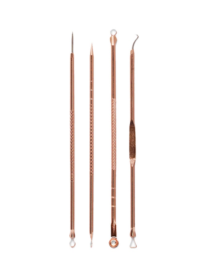 إبرة لانبينا بطرف مزدوج برأس أسود ورأس أبيض لإزالة البثور وحب الشباب من 4 قطع - Image 1