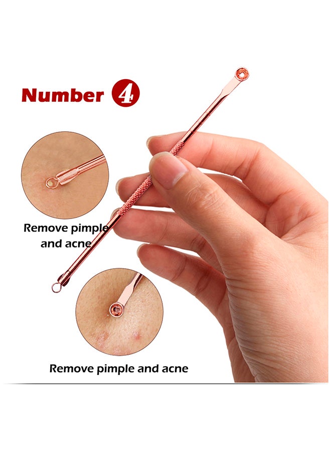 إبرة لانبينا بطرف مزدوج برأس أسود ورأس أبيض لإزالة البثور وحب الشباب من 4 قطع - Image 2