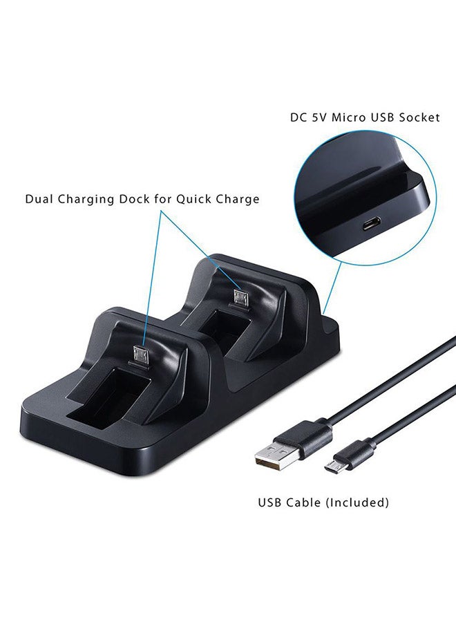 قاعدة شحن سلكية سريعة بمنفذ USB مزدوج لوحدة تحكم PlayStation 4  - Image 3