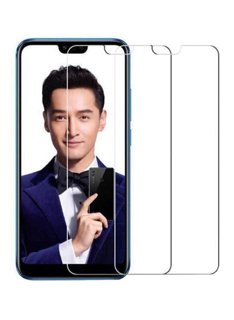 Pack Of 2 Tempered Glass Screen Protector For Huawei Y9 2019 Clear