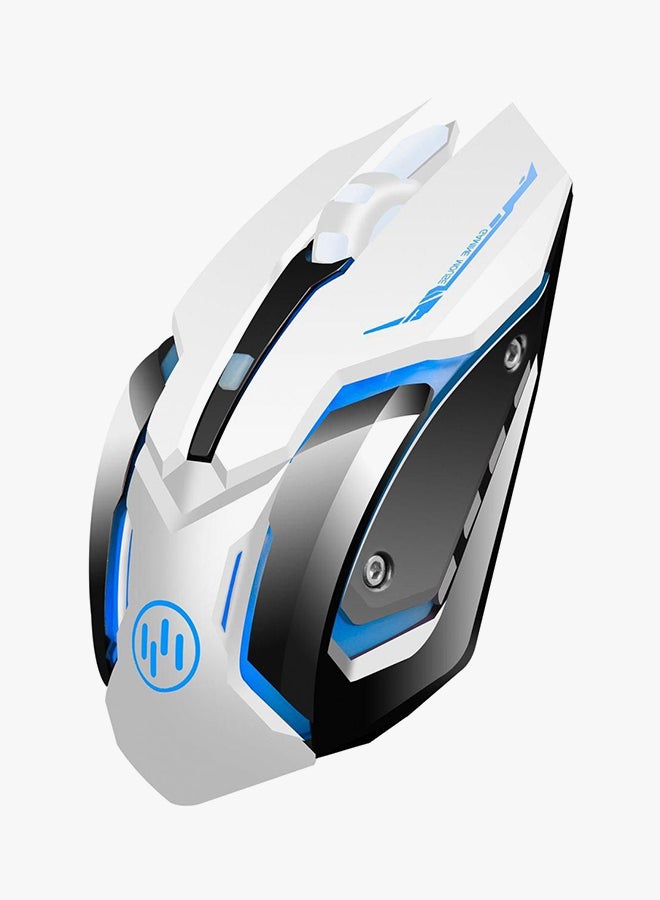 Generic - D9 Rechargeable Wireless Gaming Mouse For PC And Laptop White/Blue - Image 1