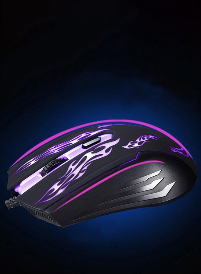 ماوس ألعاب ضوئي سلكي بإضاءة LED أسود/ أصفر - Image 2