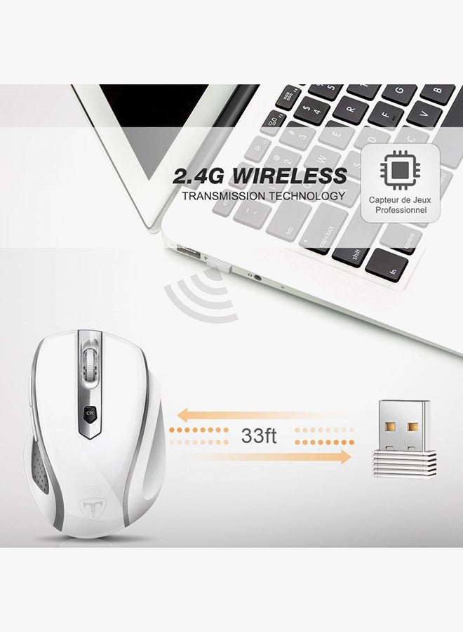 VicTsing - MM057 Wireless Mouse For Computer White - Image 1