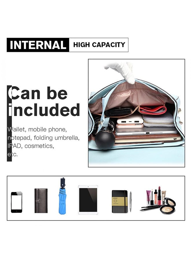 ميس لولو حقيبة ظهر كاجوال بتصميم متين أزرق فاتح - Image 4