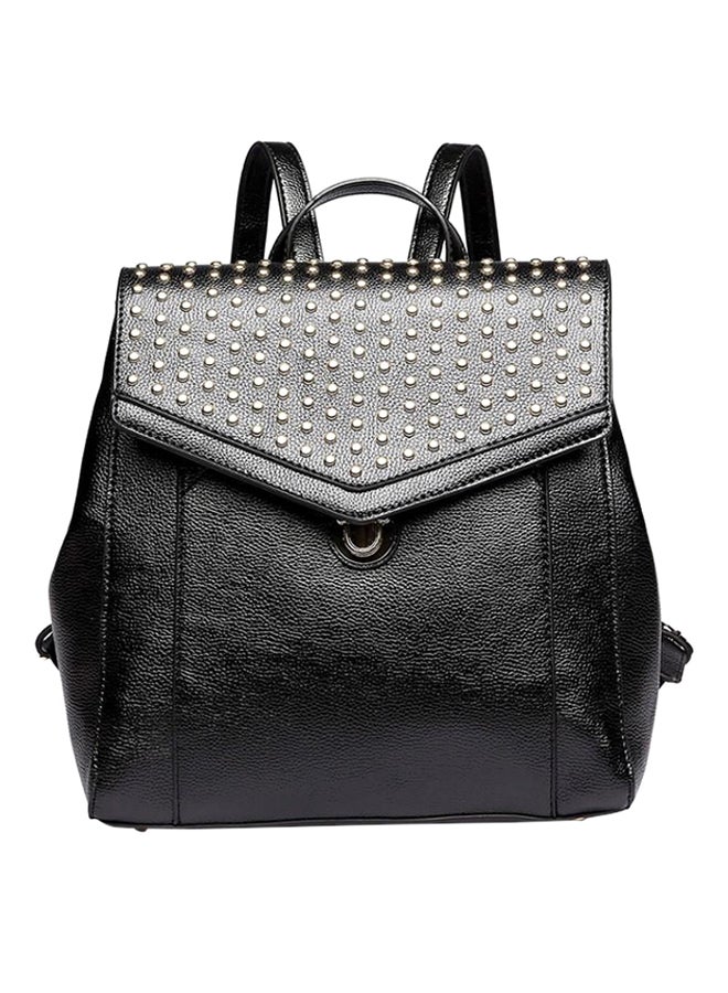 ميس لولو حقيبة ظهر كاجوال بتصميم متين أسود - Image 1