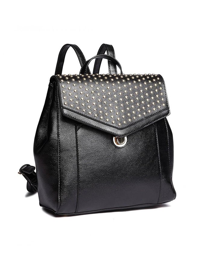 ميس لولو حقيبة ظهر كاجوال بتصميم متين أسود - Image 2