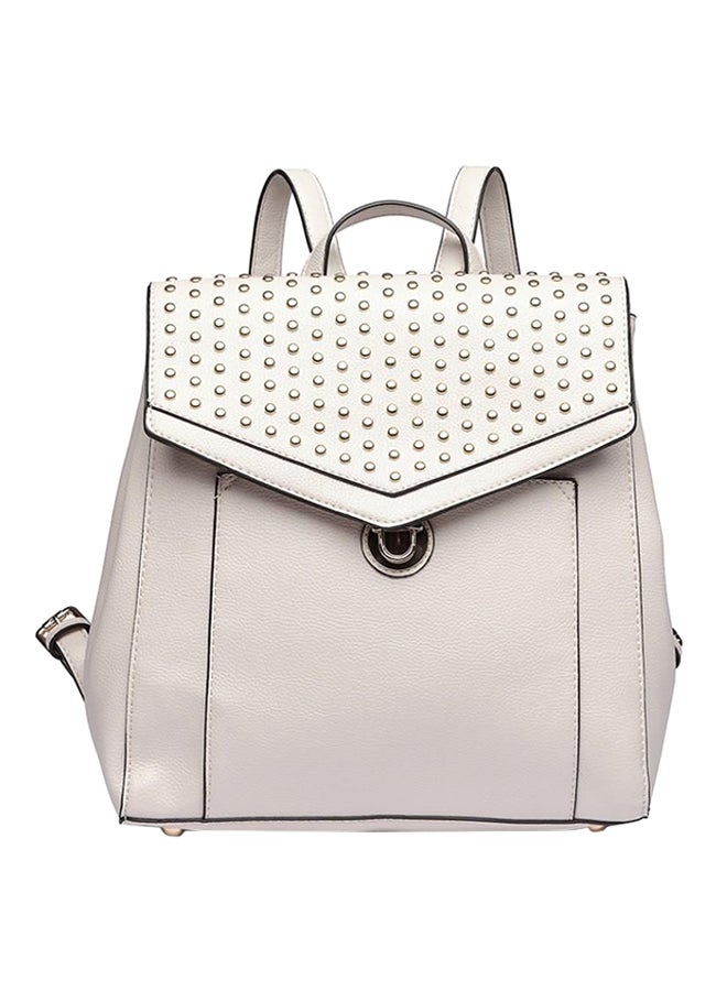 ميس لولو حقيبة ظهر كاجوال بتصميم متين أوف وايت - Image 1