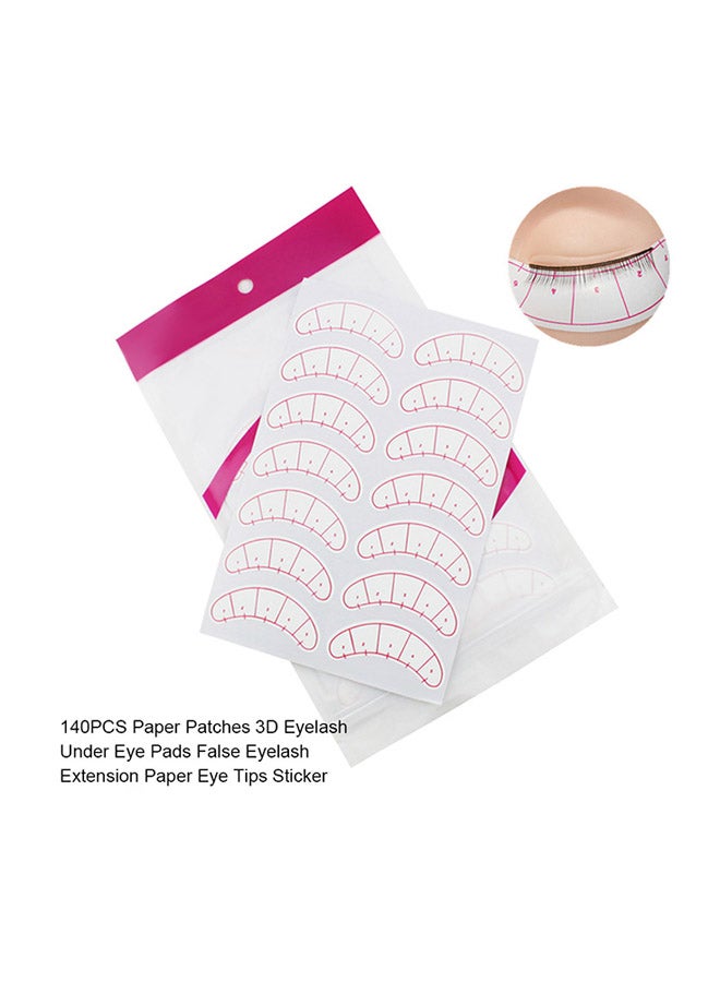 طقم وسادات للعين ثلاثية الأبعاد مكوّن من 140 قطعة. أبيض/أحمر - Image 3