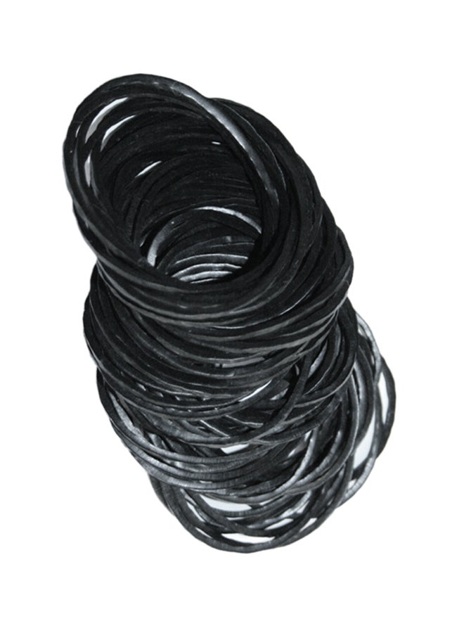 100-Piece Hair Rubber Band Set Black 1.6cm - Image 2
