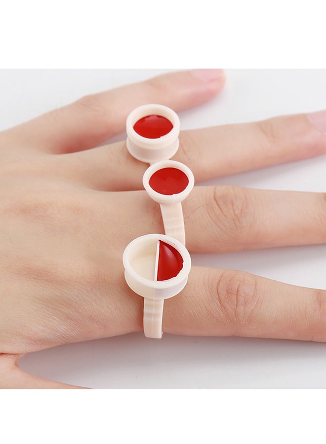 100 قطعة من خواتم صبغة المايكروبليدنج الصمغية - Image 2