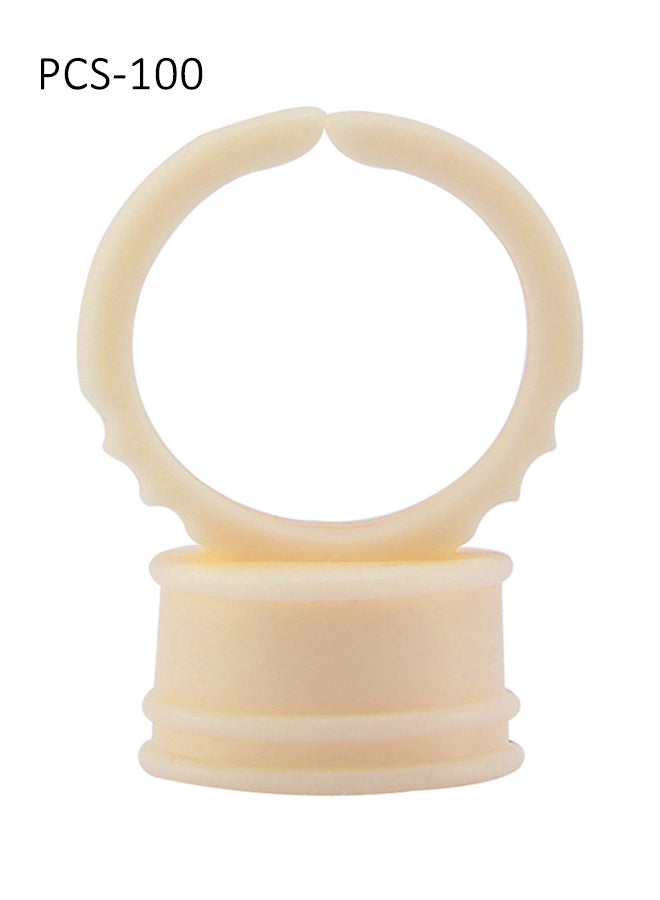 100 قطعة من خواتم صبغة المايكروبليدنج الصمغية - Image 1