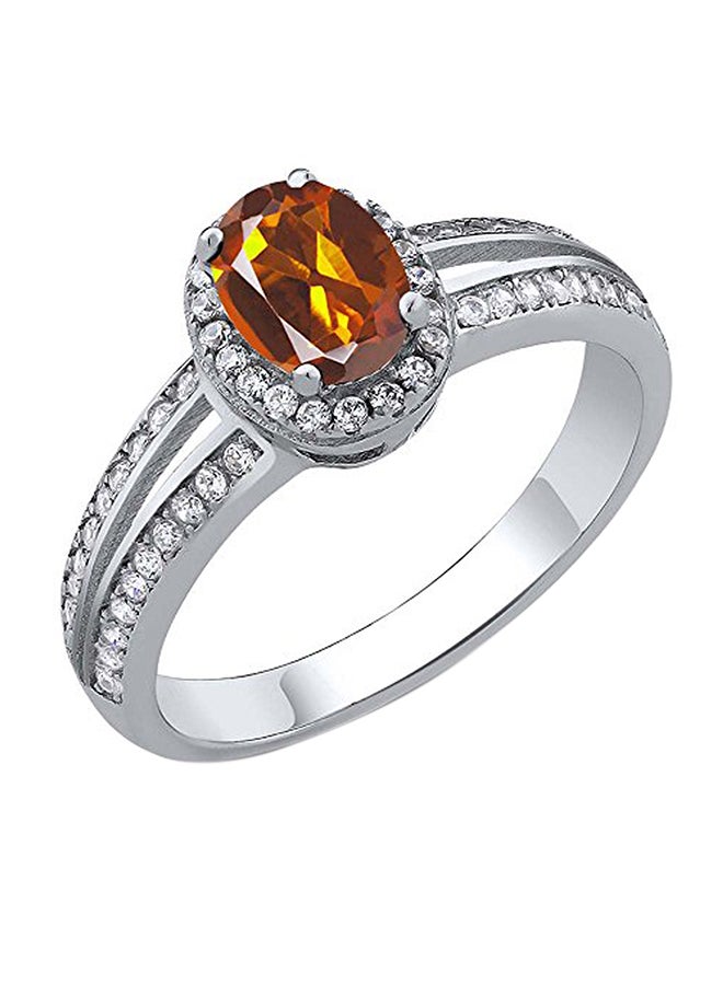 جم ستون كينج خاتم انيق من الفضة الإسترليني مزين بأحجار كريمة منوعة - Image 1