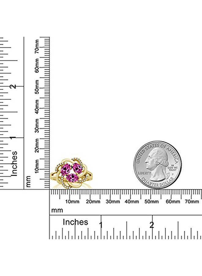 GEM STONE KING 18 Karat Gold Plated Silver Ring With Multiple Gem Stones - Image 3