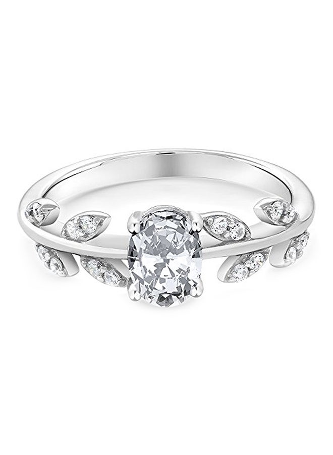 جم ستون كينج خاتم مصنوع من الفضة الإسترليني مرصع بالزركونيا المكعبة بتصميم النبات المتسلق - Image 2