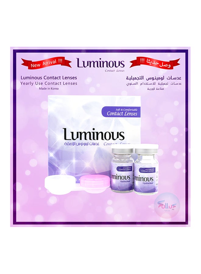 Luminous Pack Of 2 Grey Yearly Disposable Contact Lenses  - Image 3