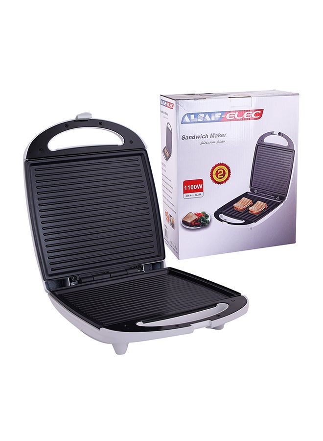 ALSAIF-ELEC Sandwich Maker 1100W 1100.0 W SN7441 White/Black - Image 3
