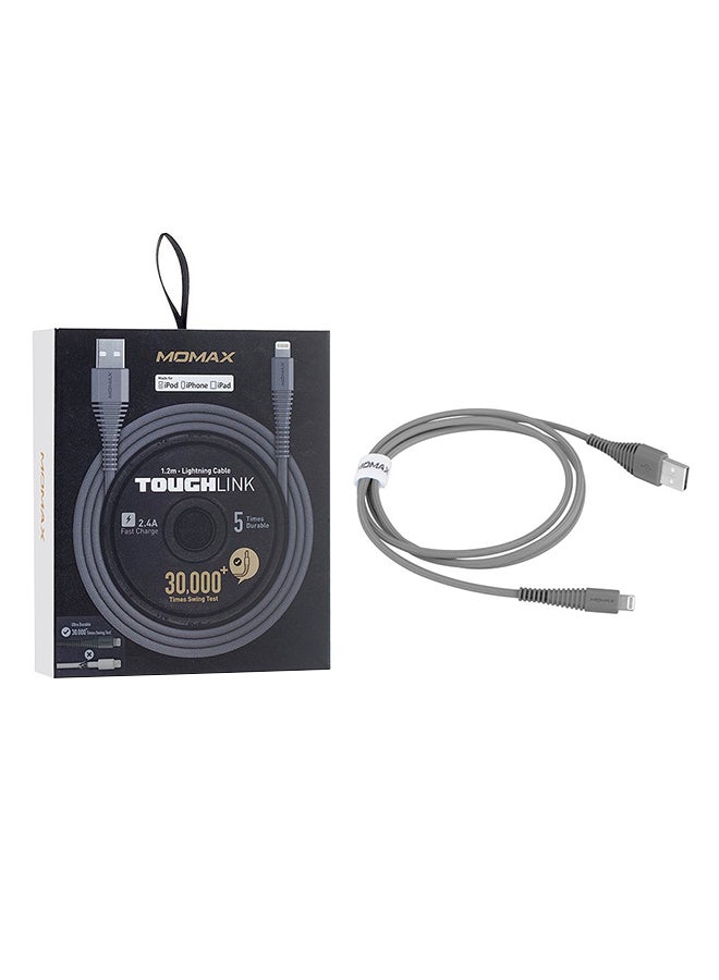 Momax - Tough Link Lightning To USB Cable Grey - Image 1