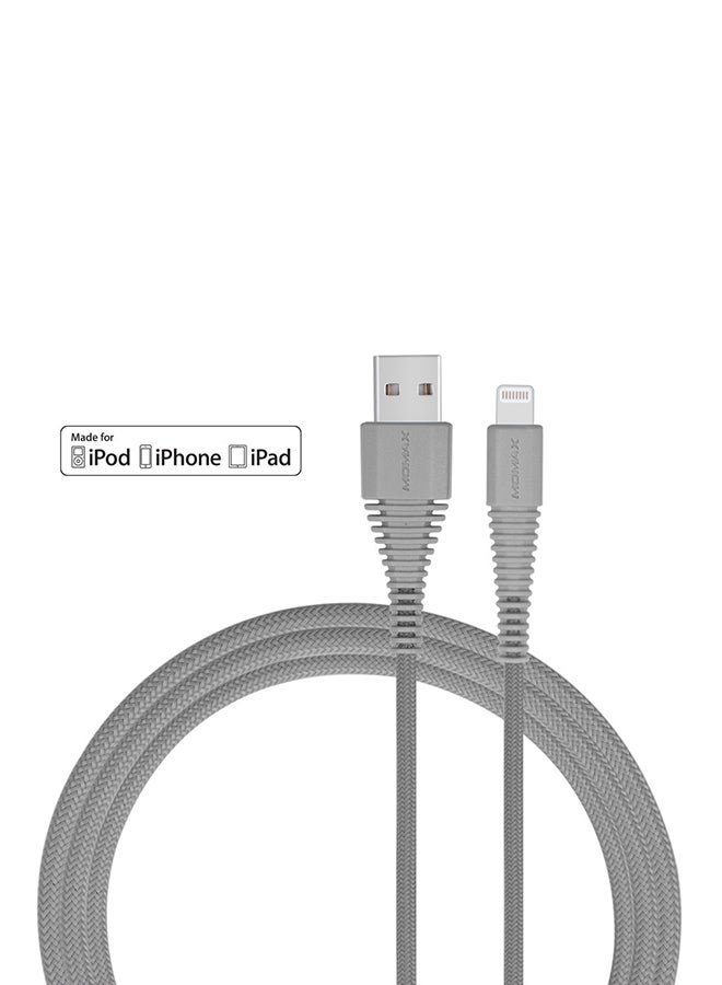 Momax - Tough Link Lightning To USB Cable Grey - Image 1