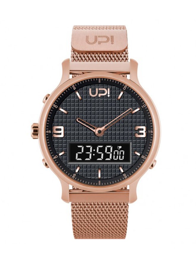 UP WATCH unisex Stainless Steel Analog & Digital Watch 1520 - 43 mm - Rose Gold