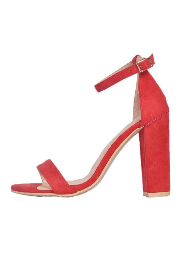 GFM Leather Buckle Closure Casual Sandals Red  - Image 1