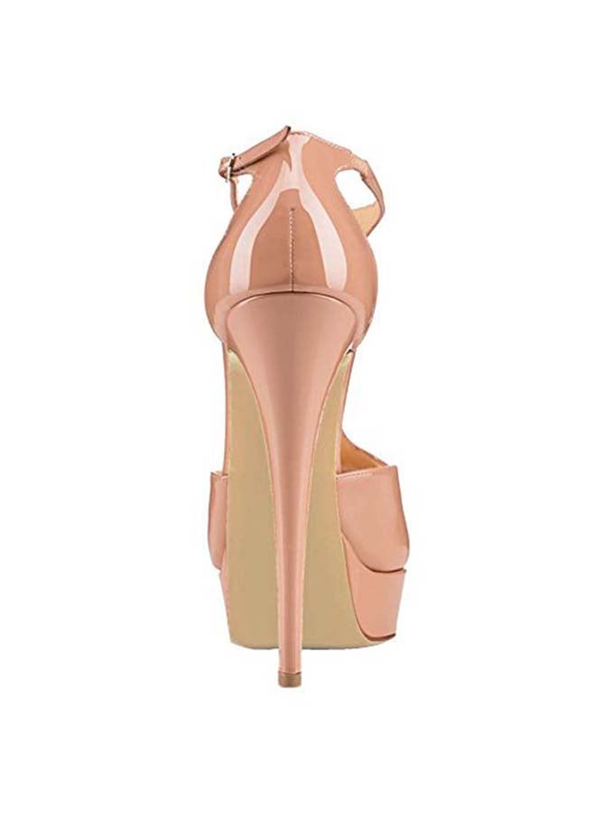 GFM - Leather Buckle Closure Pumps Pink - Image 1