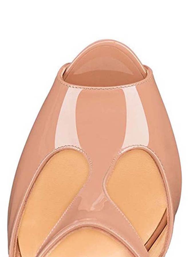 GFM - Leather Buckle Closure Pumps Pink - Image 1