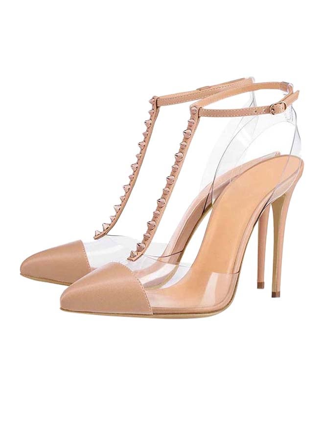 GFM - Leather Buckle Closure Ankle Strap Sandals Pink - Image 1
