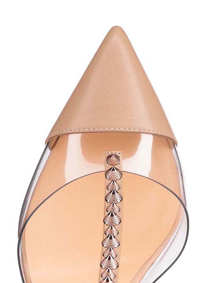 GFM - Leather Buckle Closure Ankle Strap Sandals Pink - Image 1