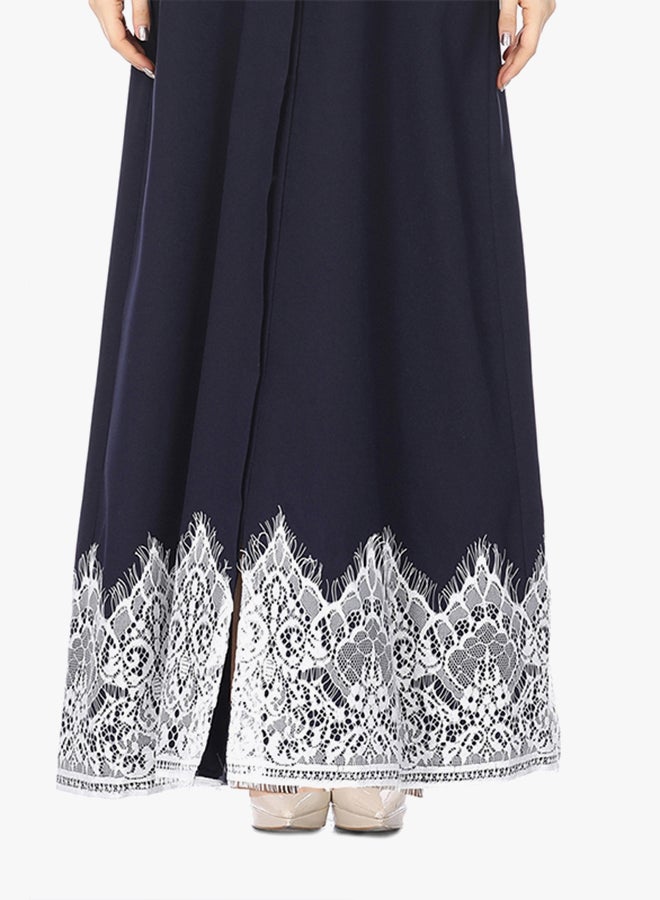 Sharpdo Elegant Long Sleeve Dress Navy Blue  - Image 4