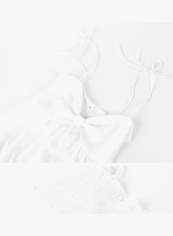 Sharpdo Sweetheart Neck Knotted Strap Dress White  - Image 3