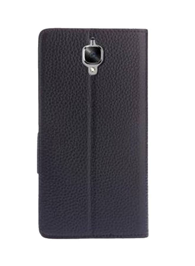 Protective Flip Cover For One Plus 3 Black - Image 2
