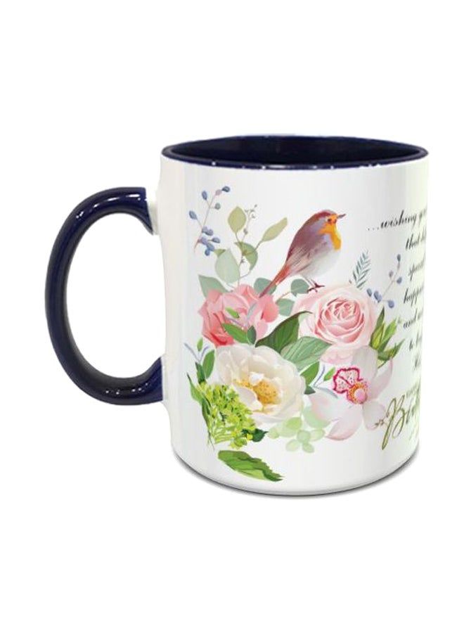 Happy Birthday 0101 Design Coffee Mug Multicolour