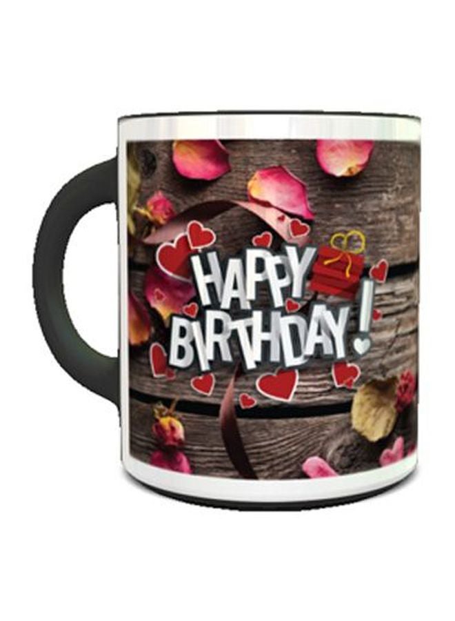 Happy Birthday Lover Printed Magic Coffee Mug Grey/White/Red