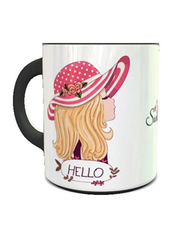 Impress Hello Sweety Printed Magic Coffee Mug White/Black/Pink