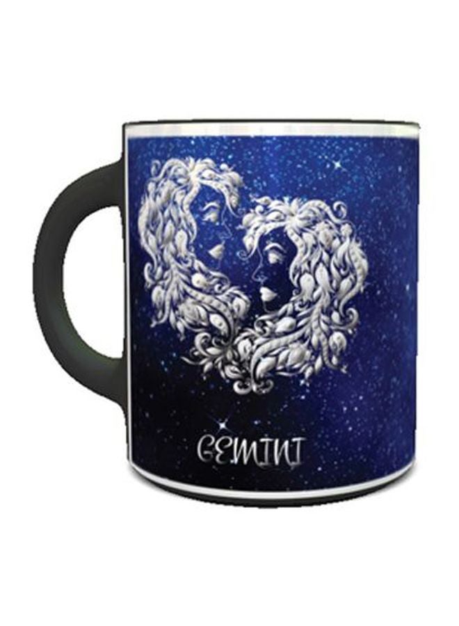 إمبريس مج قهوة مطبوع عليه كلمة "Gemini" أزرق/أبيض/رمادي