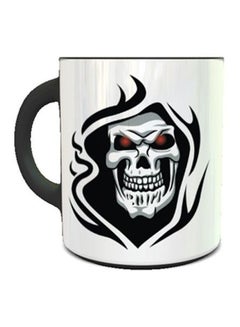 Impress Grim Reaper Printed Coffee Mug White/Black/Red 