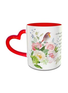 Happy Birthday Design 010 Coffee Mug With Heart Shaped Handle White/Red/Pink
