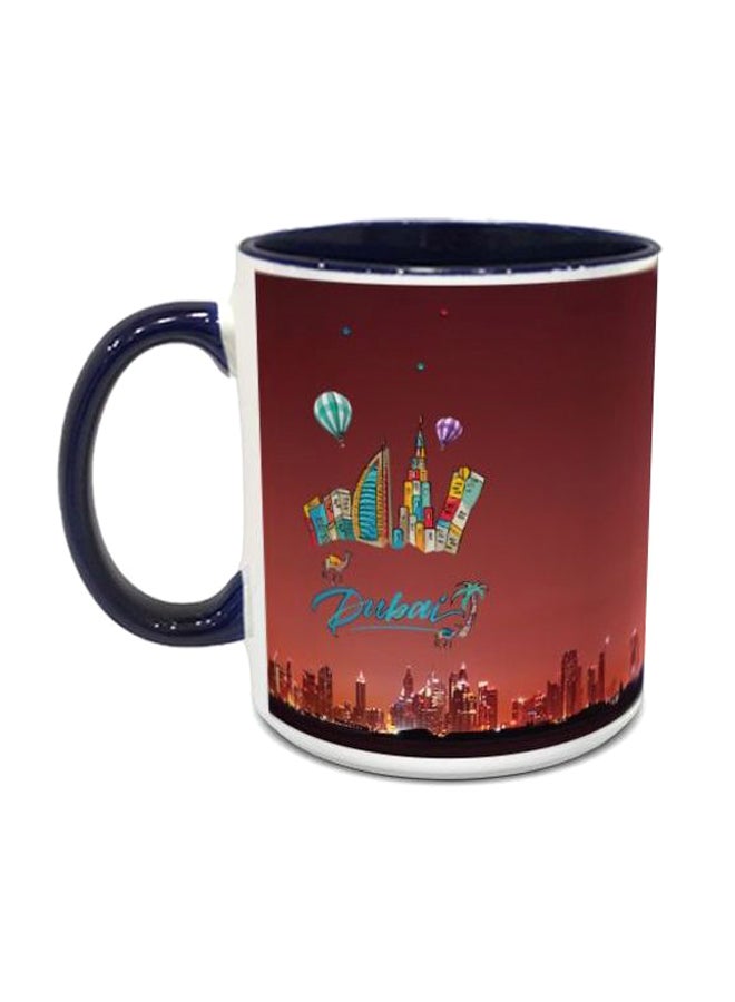 Dubai Skyline Printed Coffee Mug White/Black/Brown