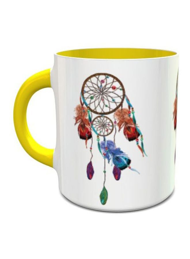 إمبريس مج قهوة مطبوع عليه صائدة الأحلام 1 أبيض/أصفر/أزرق