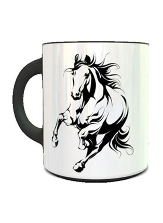 Impress Horse Printed Coffee Mug White/Black